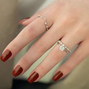 The Nelly Set With A 2 Carat Princess Lab Diamond