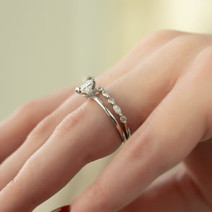 The Nelly Set With A 2 Carat Princess Lab Diamond