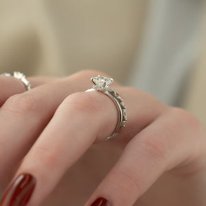 The Nelly Set With A 2 Carat Princess Lab Diamond