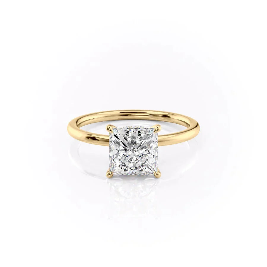 The Nelly Set With A 1.5 Carat Princess Moissanite