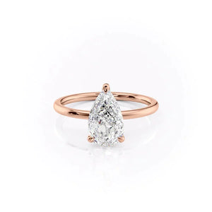 The Nelly Set With A 3 Carat Pear Lab Diamond