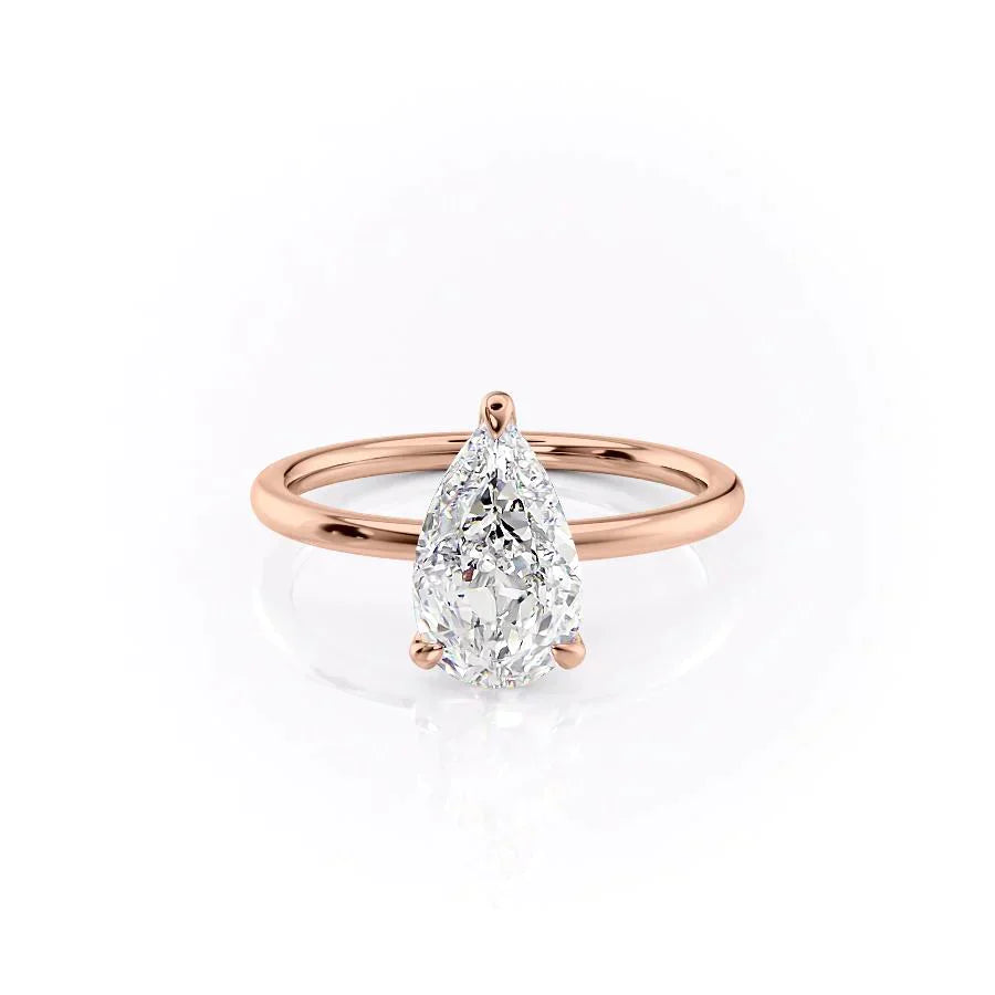 The Nelly Set With A 2.5 Carat Pear Moissanite