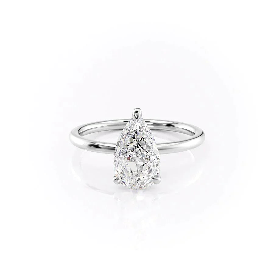 The Nelly Set With A 2 Carat Pear Lab Diamond