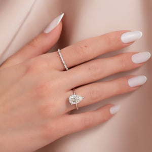 The Nelly Set With A 3 Carat Pear Lab Diamond