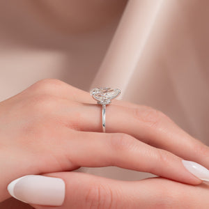 The Nelly Set With A 3 Carat Pear Lab Diamond