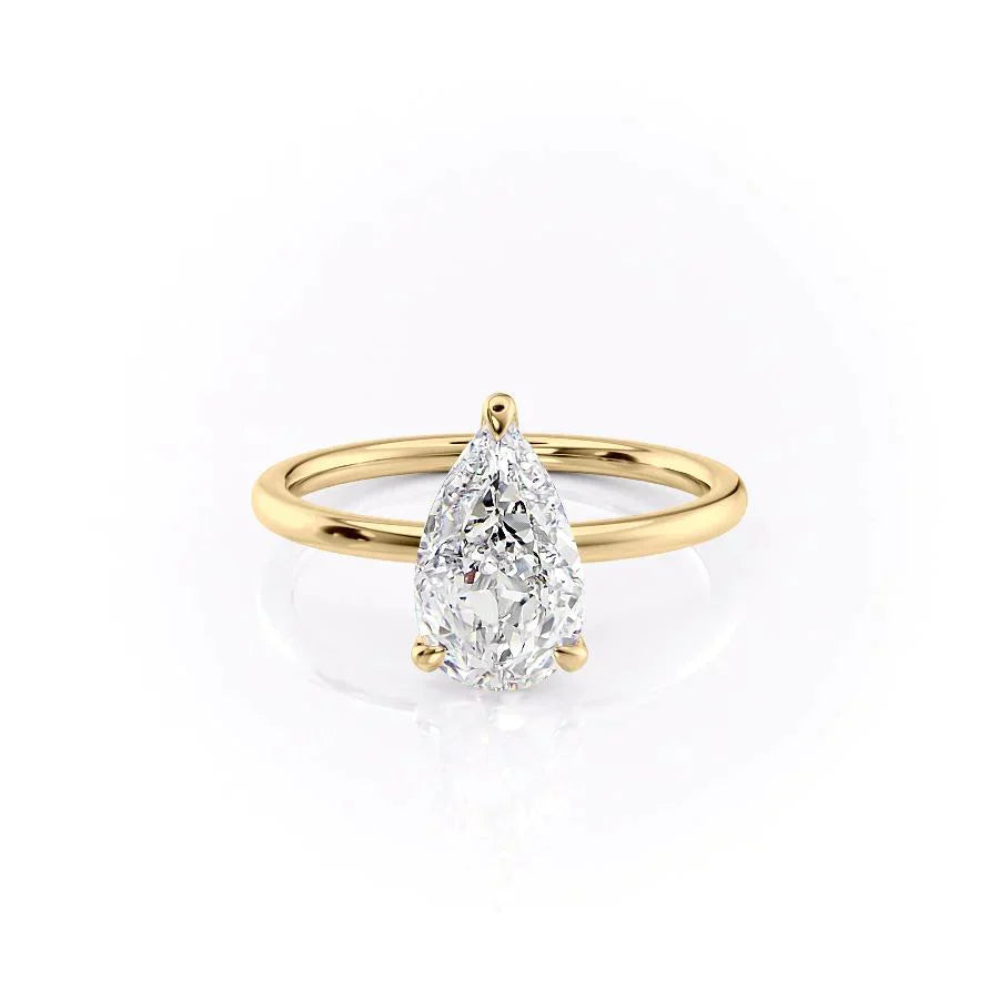 The Nelly Set With A 1.5 Carat Pear Lab Diamond