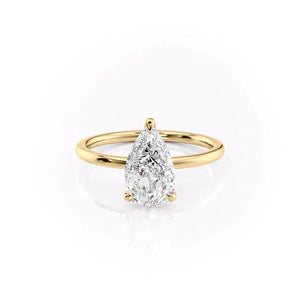 The Nelly Set With A 2.5 Carat Pear Moissanite