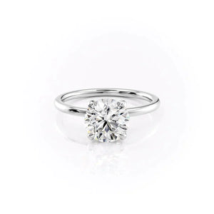 The Nelly Set With A 4.5 Carat Round Moissanite