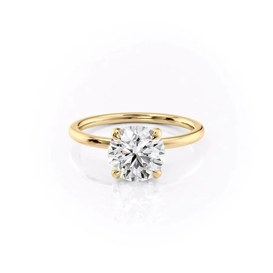 The Nelly Set With A 3.5 Carat Round Moissanite