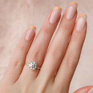 The Nelly Set With A 2 Carat Round Lab Diamond