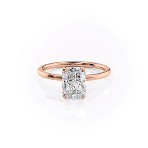 The Nelly Set With A 2 Carat Radiant Lab Diamond