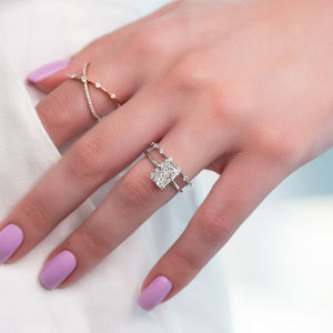 The Nelly Set With A 2 Carat Radiant Lab Diamond