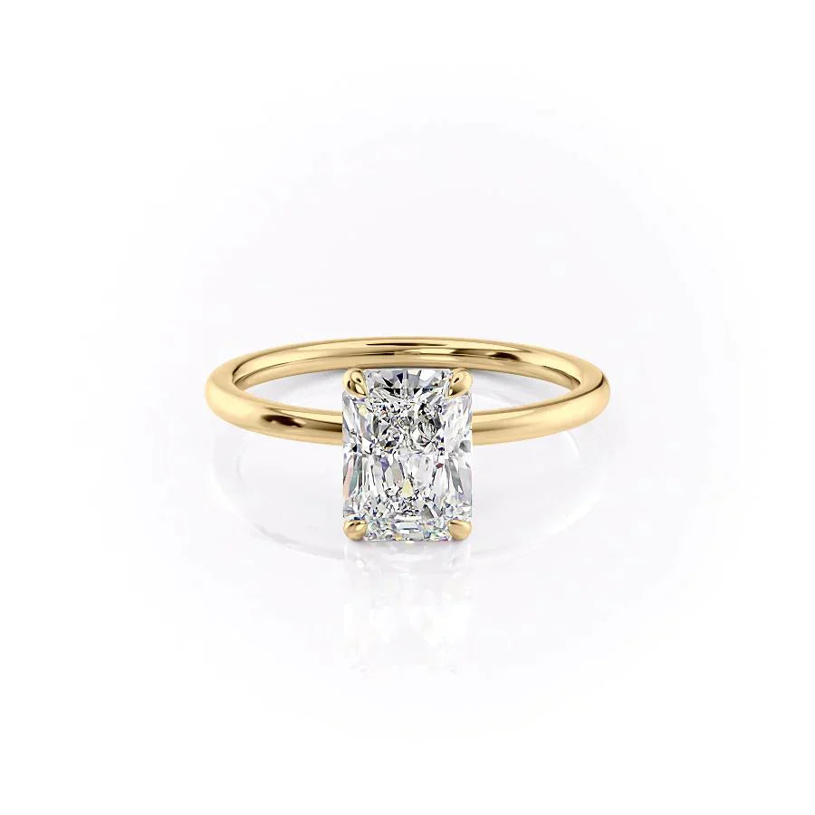 The Nelly Set With A 4.5 Carat Radiant Moissanite