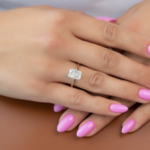The Nelly Set With A 2 Carat Radiant Lab Diamond