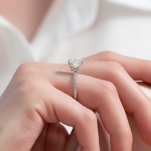 The Pave Nelly Set With A 2 Carat Cushion Lab Diamond