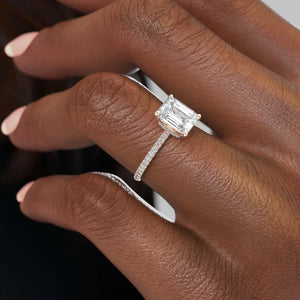 The Pave Nelly Set With A 2 Carat Emerald Lab Diamond