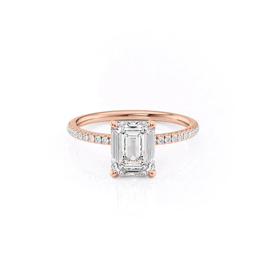 The Pave Nelly Set With A 3 Carat Emerald Lab Diamond