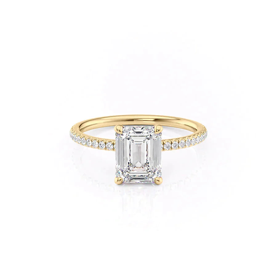 The Pave Nelly Set With A 1.5 Carat Emerald Lab Diamond