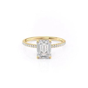 The Pave Nelly Set With A Emerald Moissanite