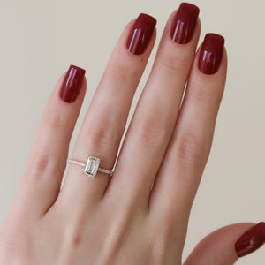 The Pave Nelly Set With A 2 Carat Emerald Lab Diamond