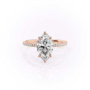 The Pave Nelly Set With A 3.5 Carat Marquise Moissanite
