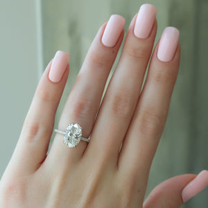 The Pave Nelly Set With A 2 Carat Oval Lab Diamond