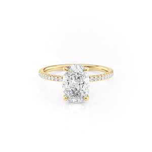 The Pave Nelly Set With A 3 Carat Oval Lab Diamond