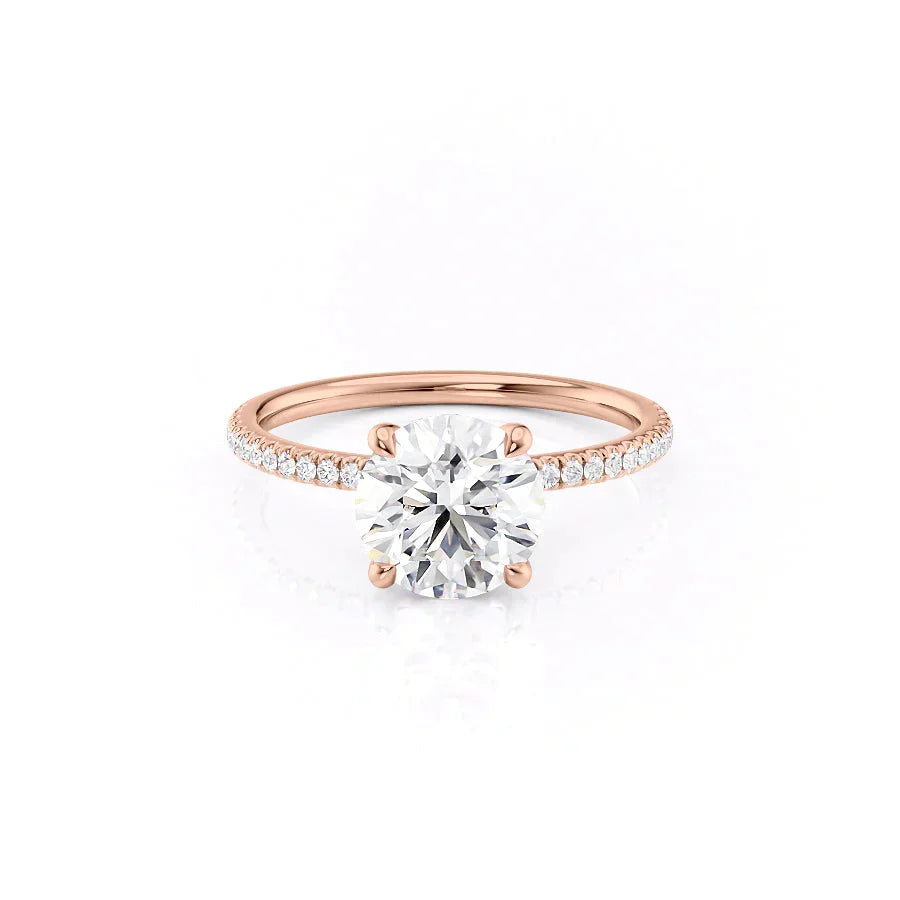 The Pave Nelly Set With A 3 Carat Round Lab Diamond