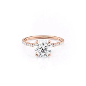 The Pave Nelly Set With A 1.5 Carat Round Lab Diamond
