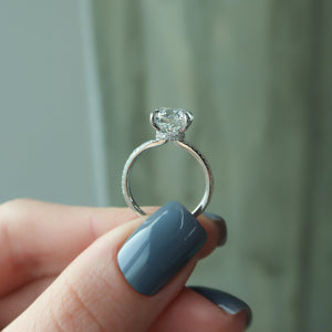 The Pave Nelly Set With A 2 Carat Round Lab Diamond