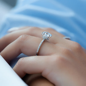 The Pave Nelly Set With A 2 Carat Round Lab Diamond