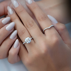 The Pave Nelly Set With A 2 Carat Round Lab Diamond