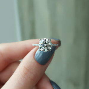 The Pave Nelly Set With A 2 Carat Round Lab Diamond