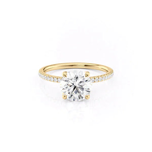 The Pave Nelly Set With A 2 Carat Round Lab Diamond