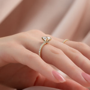The Pave Nelly Set With A 2 Carat Round Lab Diamond