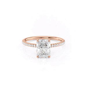 The Pave Nelly Set With A 2.5 Carat Radiant Moissanite