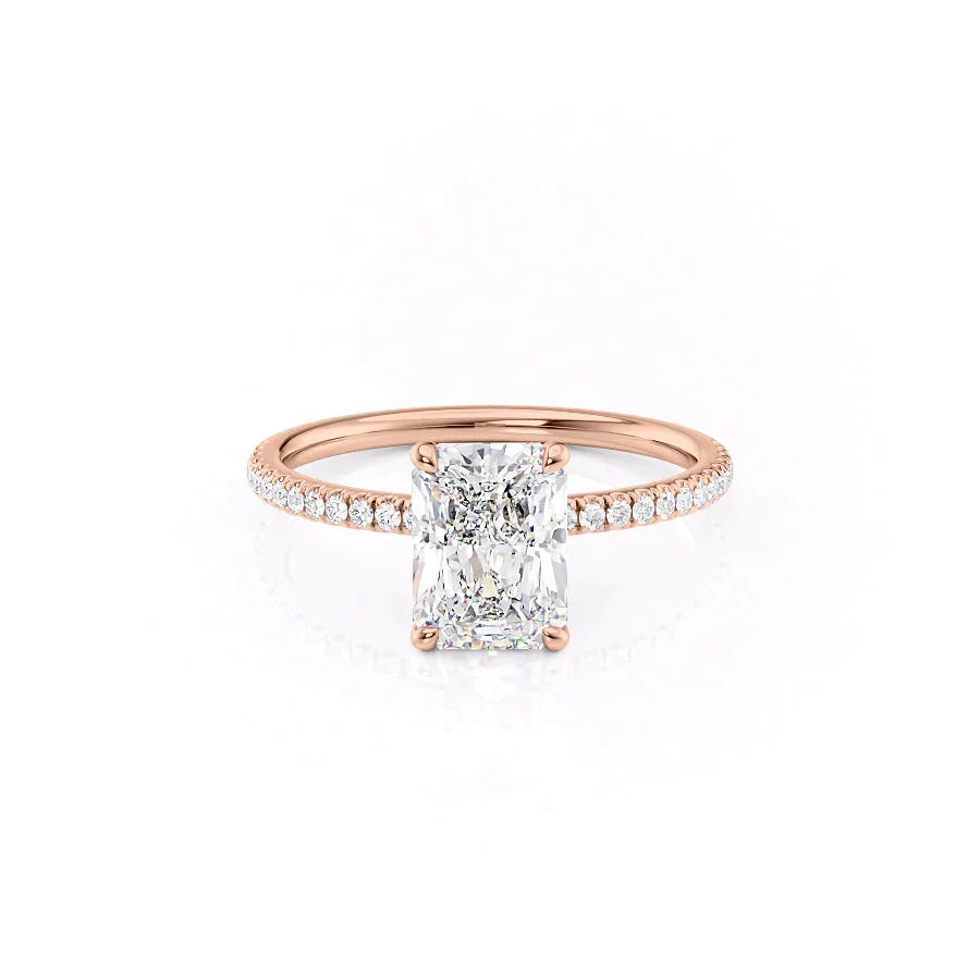 The Pave Nelly Set With A 1.5 Carat Radiant Lab Diamond