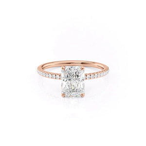The Pave Nelly Set With A Radiant Moissanite