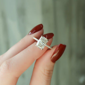 The Pave Nelly Set With A 2 Carat Radiant Lab Diamond