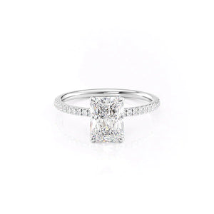 The Pave Nelly Set With A Radiant Moissanite