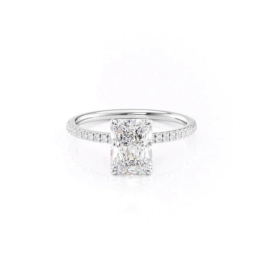 The Pave Nelly Set With A 3 Carat Radiant Lab Diamond