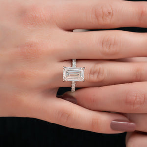 The Pave Nelly Set With A 2 Carat Radiant Lab Diamond