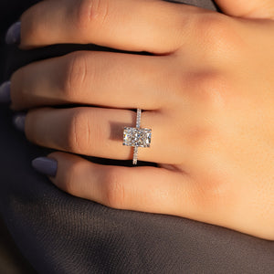 The Pave Nelly Set With A 2 Carat Radiant Lab Diamond