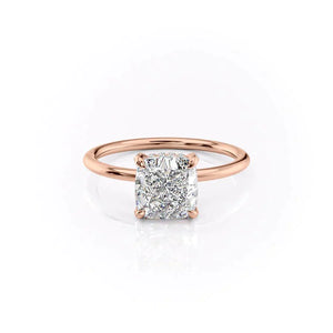 The Crown Kamellie Set With A 4.5 Carat Cushion Moissanite