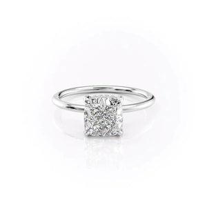 The Crown Kamellie Set With A 3 Carat Cushion Lab Diamond