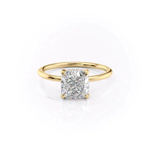 The Crown Kamellie Set With A 2 Carat Cushion Lab Diamond