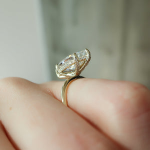 The Crown Kamellie Set With A 1 Carat Marquise Lab Diamond