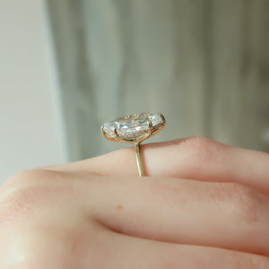 The Crown Kamellie Set With A 1 Carat Marquise Lab Diamond