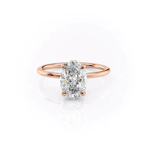 The Crown Kamellie Set With A 3 Carat Oval Lab Diamond