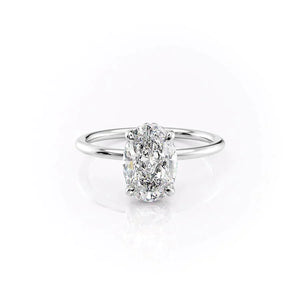 The Crown Kamellie Set With A Oval Moissanite